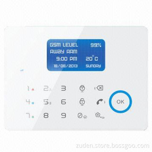 GSM/PSTN dual-network alarm system with APP control, built-in temperature